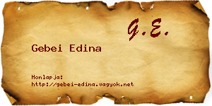 Gebei Edina névjegykártya